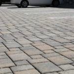 parking lot permeable pavers with a pattern durable by AirVol Block